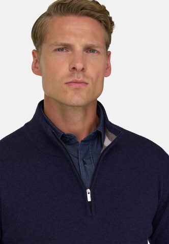 Boggi Milano Gebreid vest in Blauw: voorkant