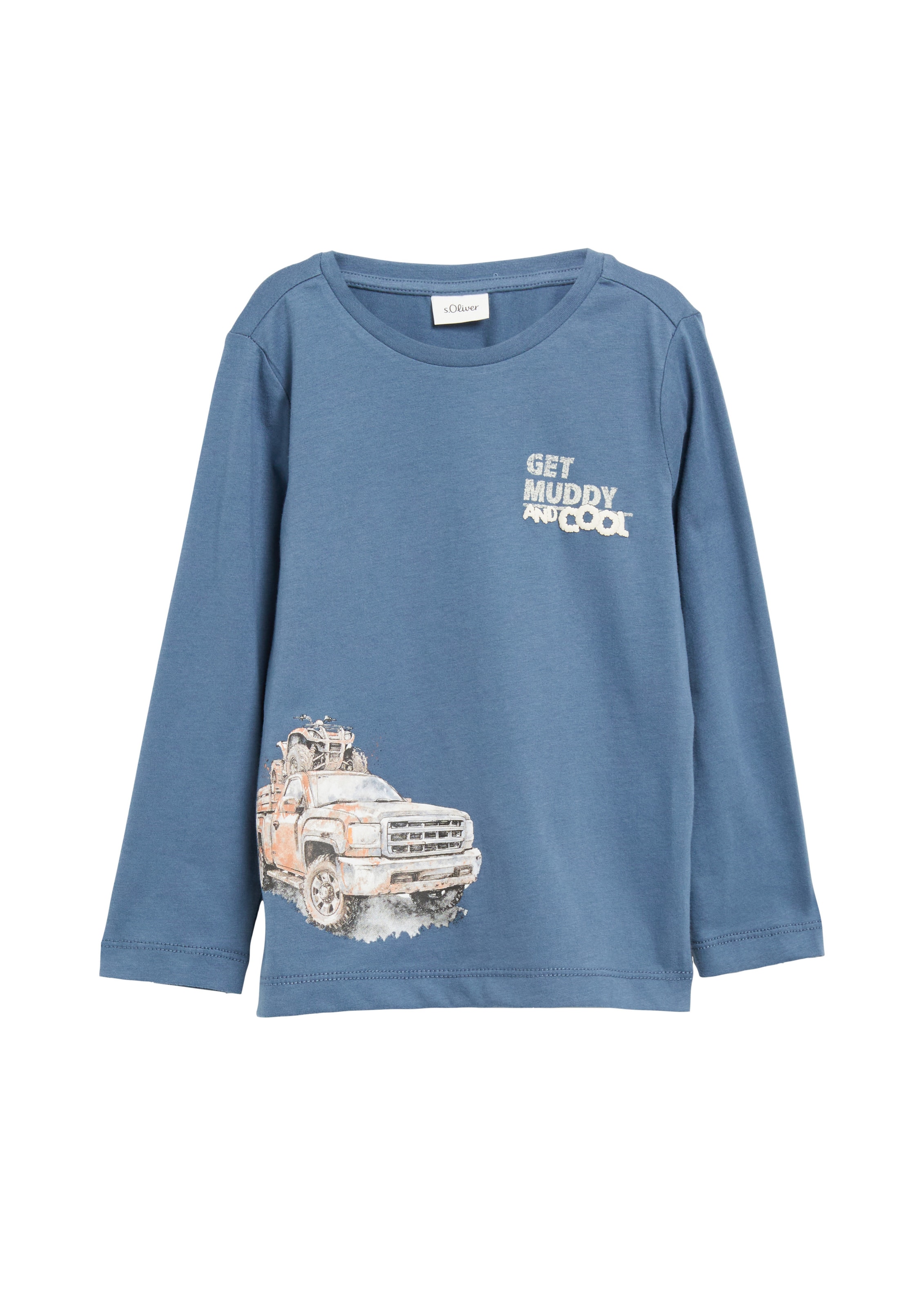 s.Oliver T-Shirt en 104-110 en opal / taupe / orange clair / blanc cassé, Vue avec produit