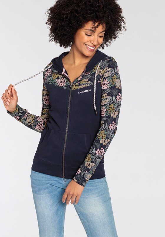 KangaROOS Zip-Up Hoodie in Marine Blue