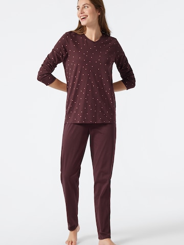 SCHIESSER Pyjama in Rood: voorkant