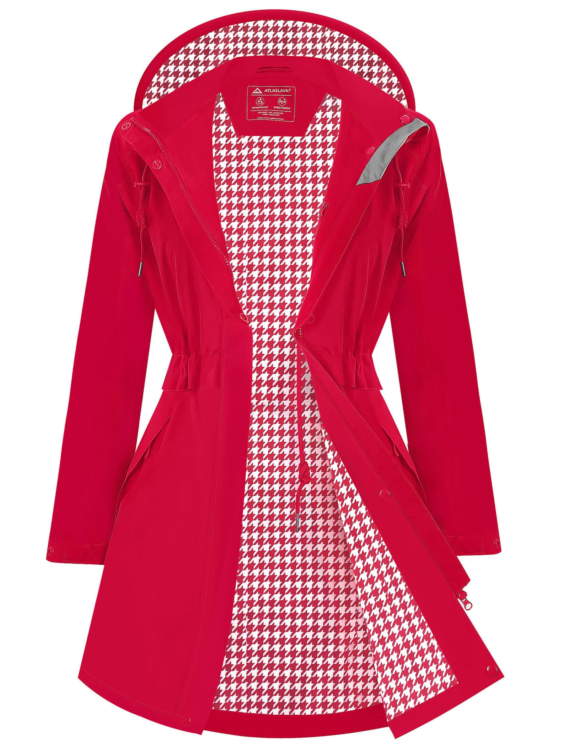 ATLASLAVA Outdoor Jacket in Red: front