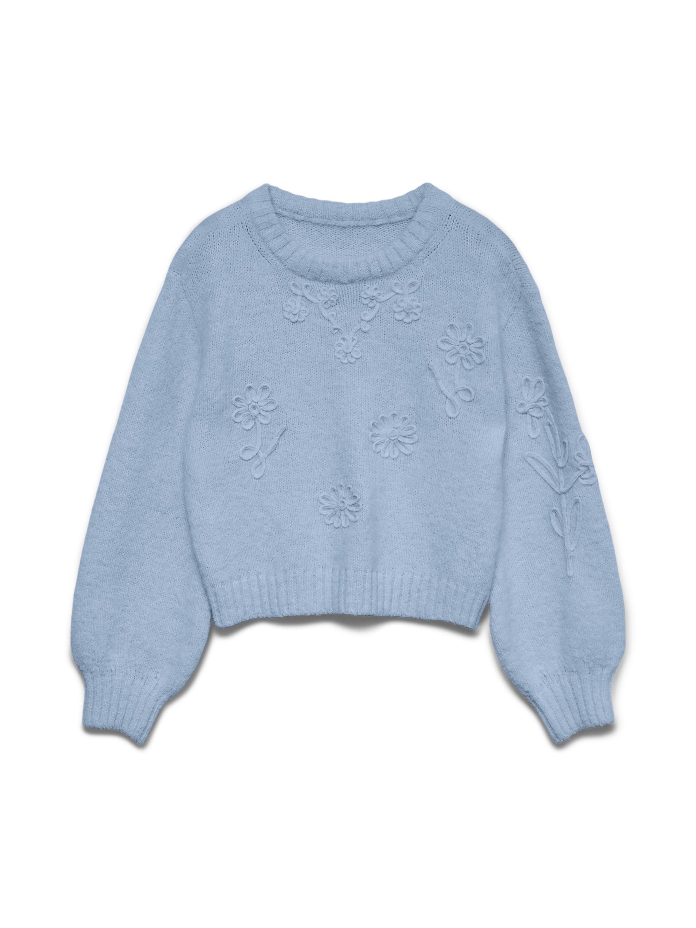 VERO MODA Pullover 'VMBlossom' i blå: forside