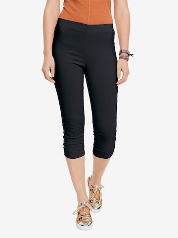 Regular Pantalon Linea Tesini by heine en noir : devant