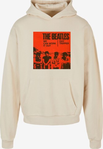 Merchcode Sweatshirt 'Beatles - Album Day Tripper' in Beige: voorkant
