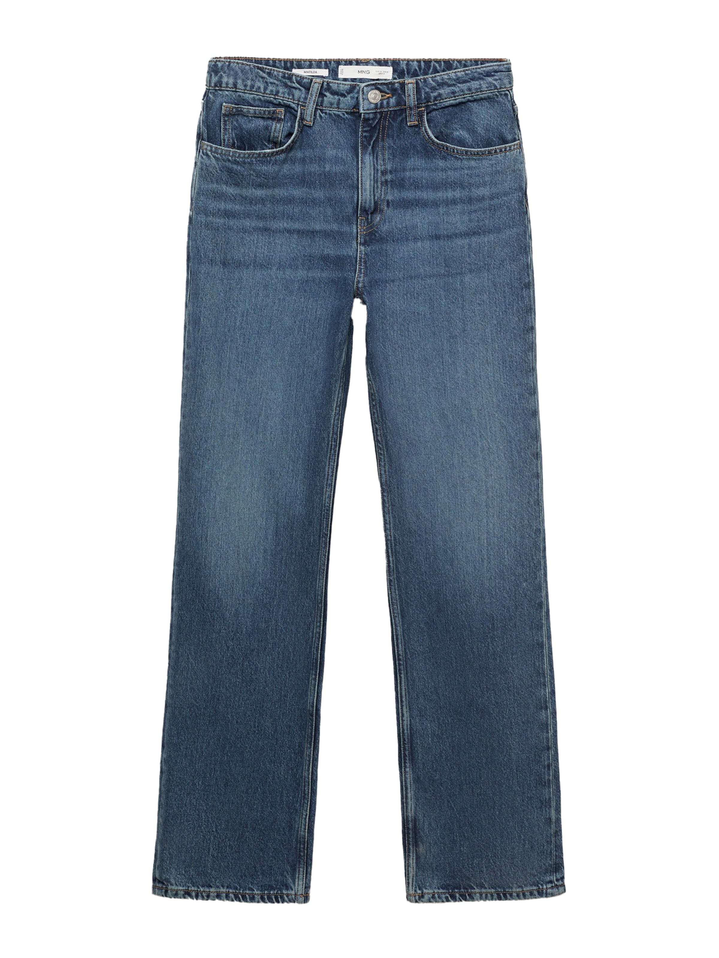 MANGO Štandardný strih Džínsy 'MATILDA' - Modrá: predná strana