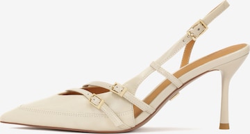 Escarpins Kazar en beige : devant