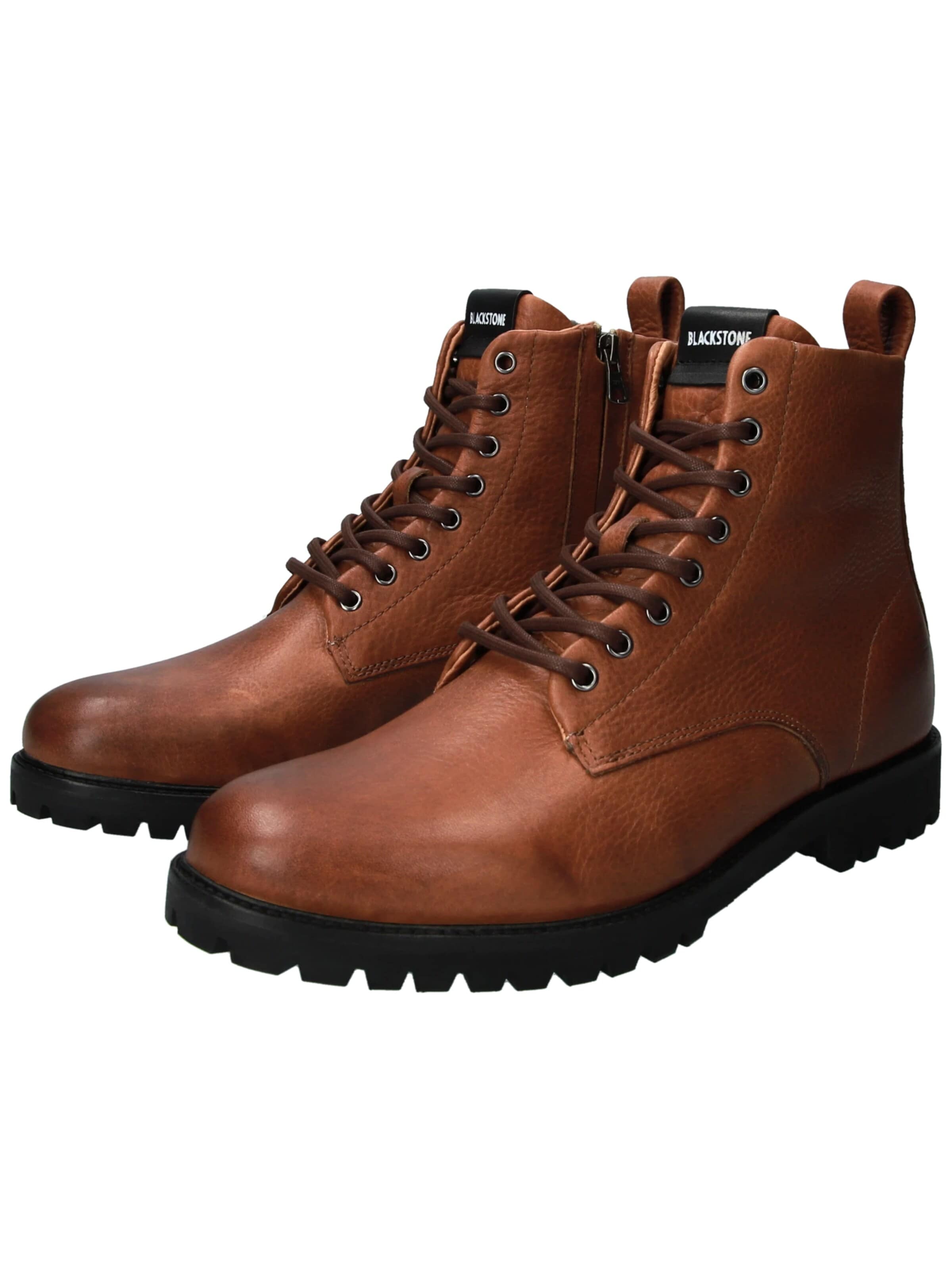 BLACKSTONE Boots med snörning 'JAXON' i brun
