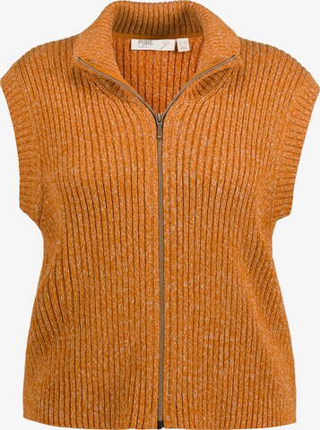 Cardigan Ulla Popken en orange : devant