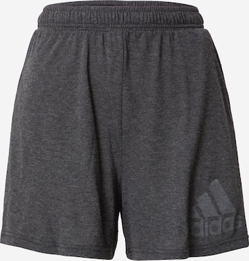 ADIDAS SPORTSWEAR Regular Workout Pants 'Future Icons Winners' in Grey: front