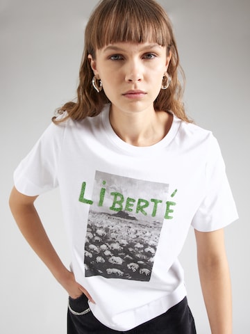 T-shirt 'Liberté' Rich & Royal en blanc