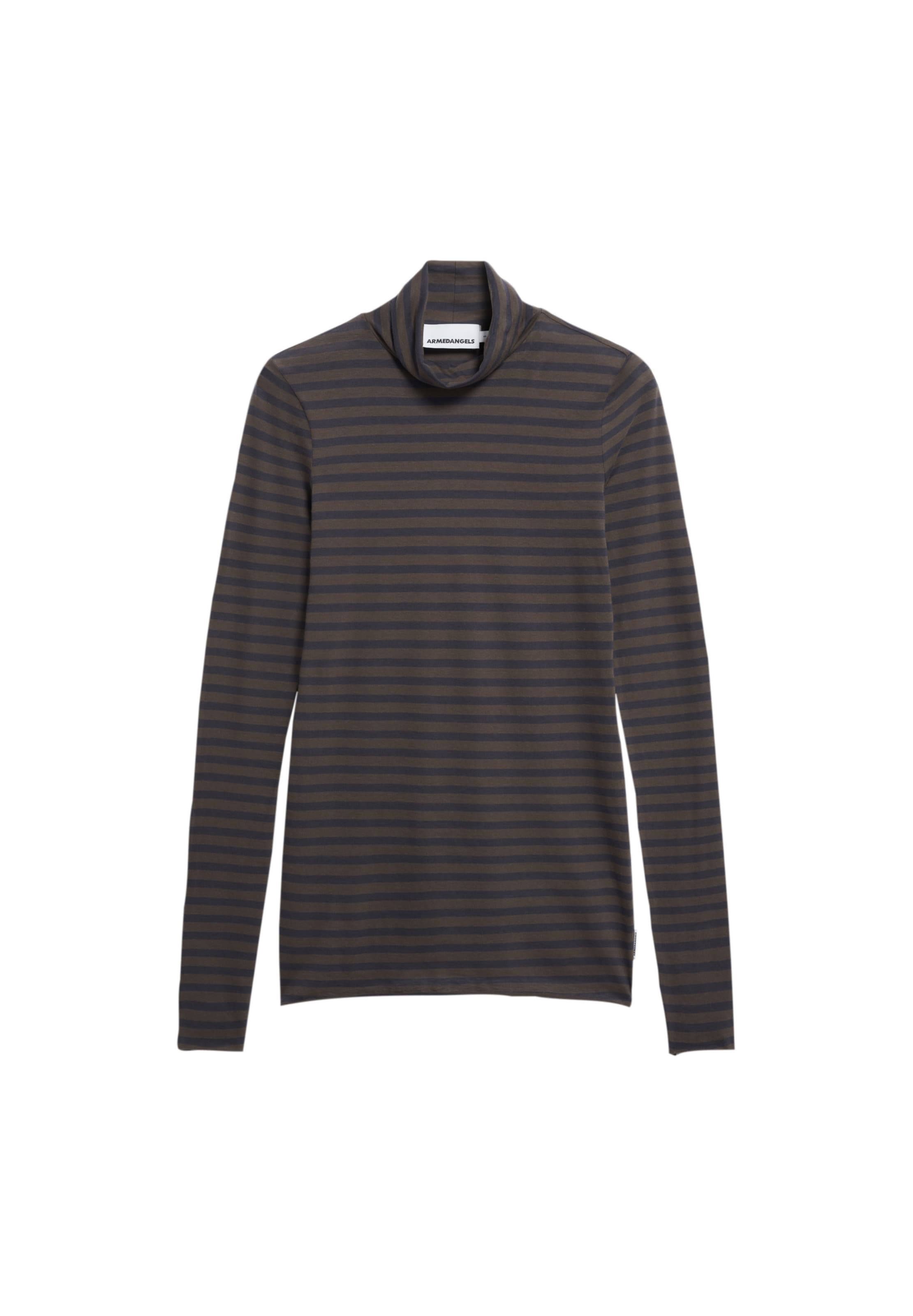 ARMEDANGELS Longsleeve 'GRAZILIANAA' STRIPES in braun, Produktansicht
