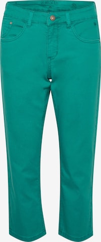 Cream Slimfit Jeans 'Lotte' in Groen: voorkant