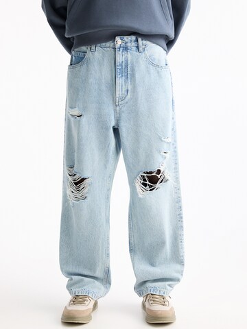 Loosefit Jean Pull&Bear en bleu : devant