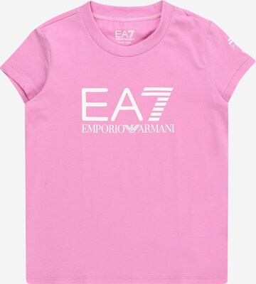 EA7 Emporio Armani Футболка в Ярко-розовый: спереди