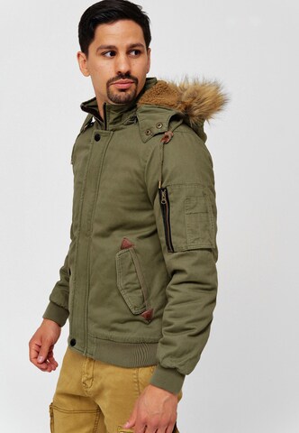 INDICODE JEANS Winter Jacket 'Pennington' in Green: front