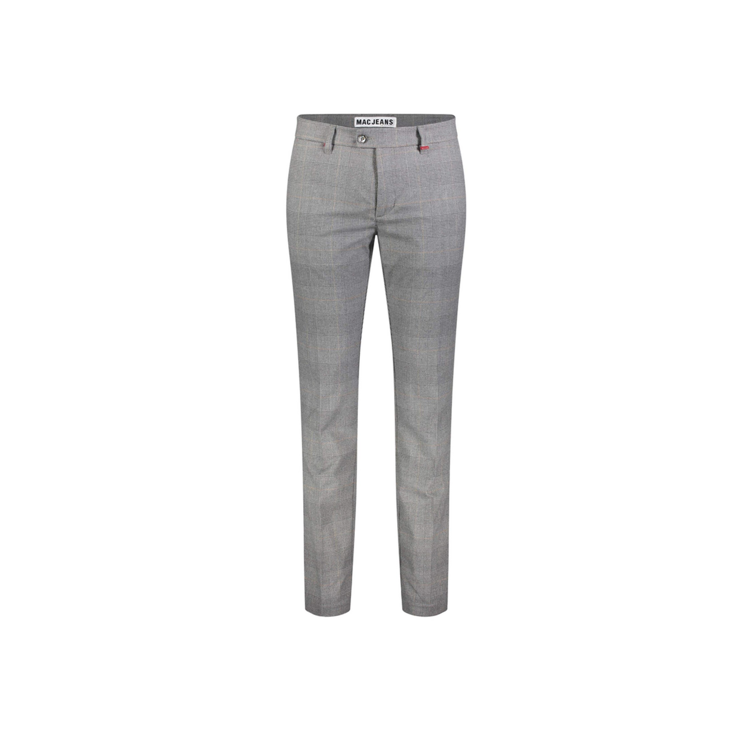 MAC Slim fit Trousers with creases in Grey: front