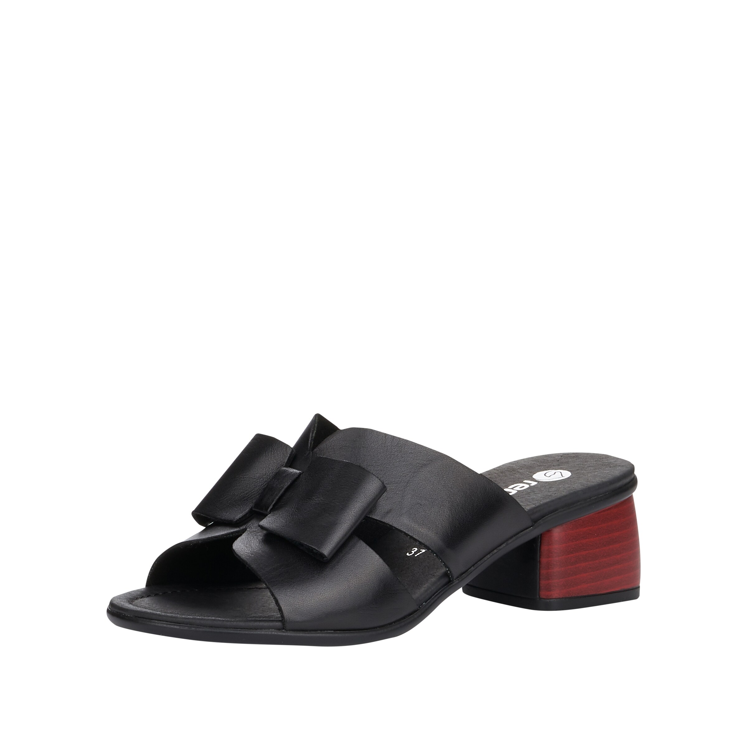 REMONTE Pantoletten 'R8759' in Schwarz: Vorderseite