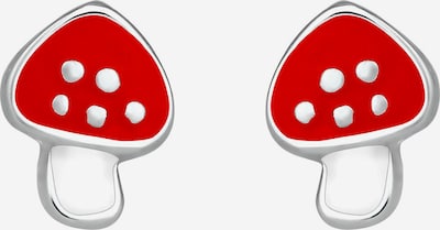 ELLI Ohrringe Fliegenpilz in One Size in rot / silber / weiß, Produktansicht