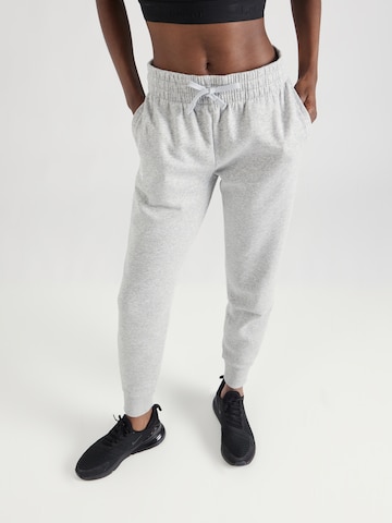 UNDER ARMOUR Tapered Workout Pants 'Rival' in Grey: front