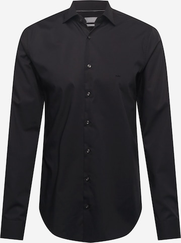 Michael Kors - Ajuste estrecho Camisa en negro: frente