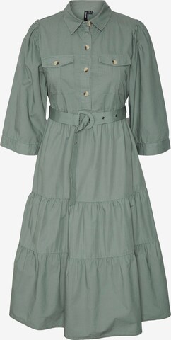 VERO MODA Платье-рубашка 'Hilsa' в Зеленый: спереди