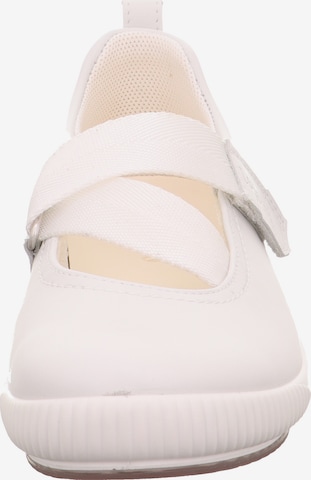 Legero Ballet Flats with Strap in White