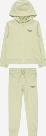 Calvin Klein Jeans Sweatsuit in Green: front