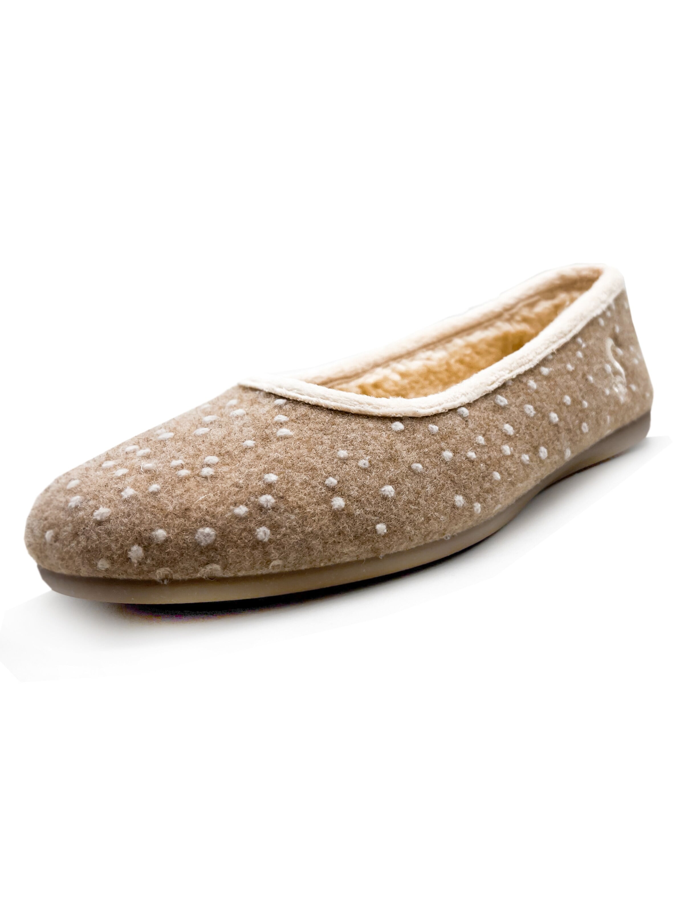thies Ballet Flats 'thies 1856 ® Eco Snow Ballerina' in Beige: front