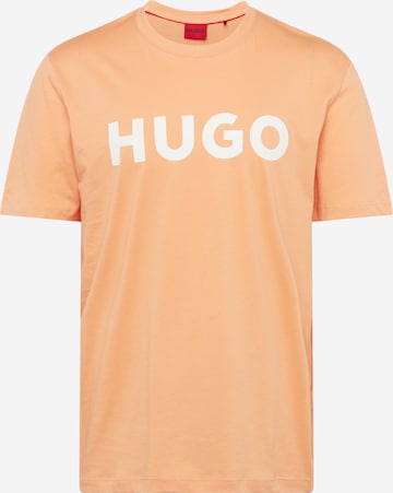 HUGO Red - Camisa 'Dulivio' em laranja: frente