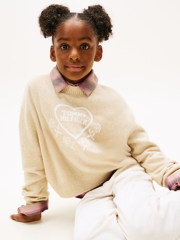 TOMMY HILFIGER Sweater 'Intarsia' in Beige