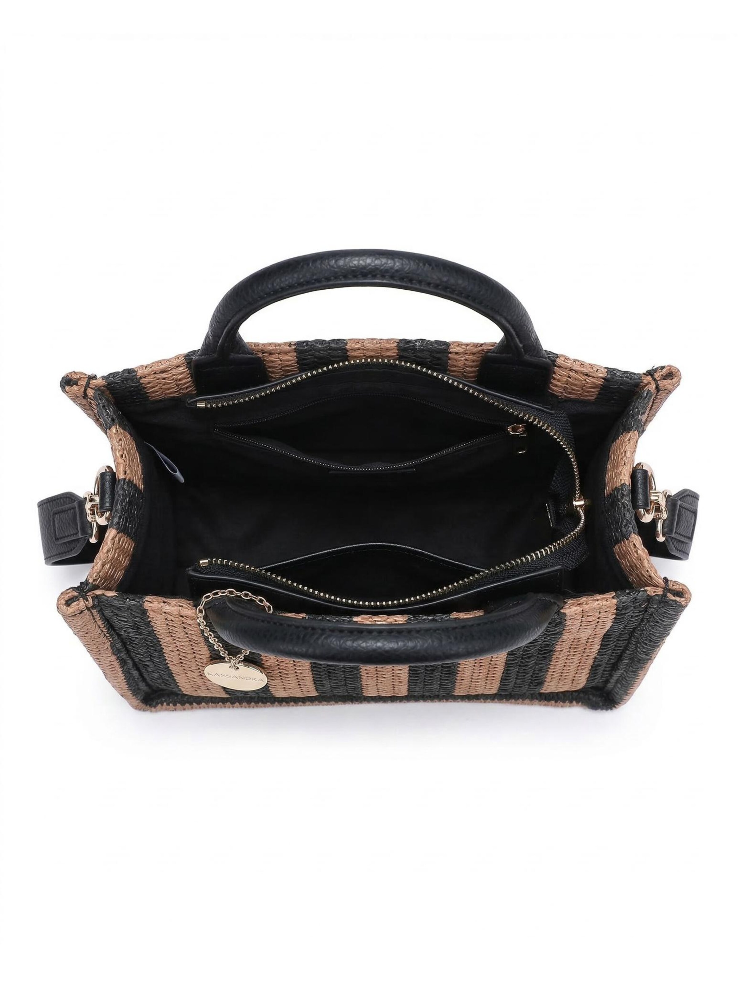 Borsa a tracolla 'Borsa a Tracolla Eliara Donna - Tessuto Intrecciato Rafia e' di Kassandra in marrone