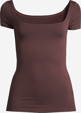 T-shirt AÉROPOSTALE en marron : devant