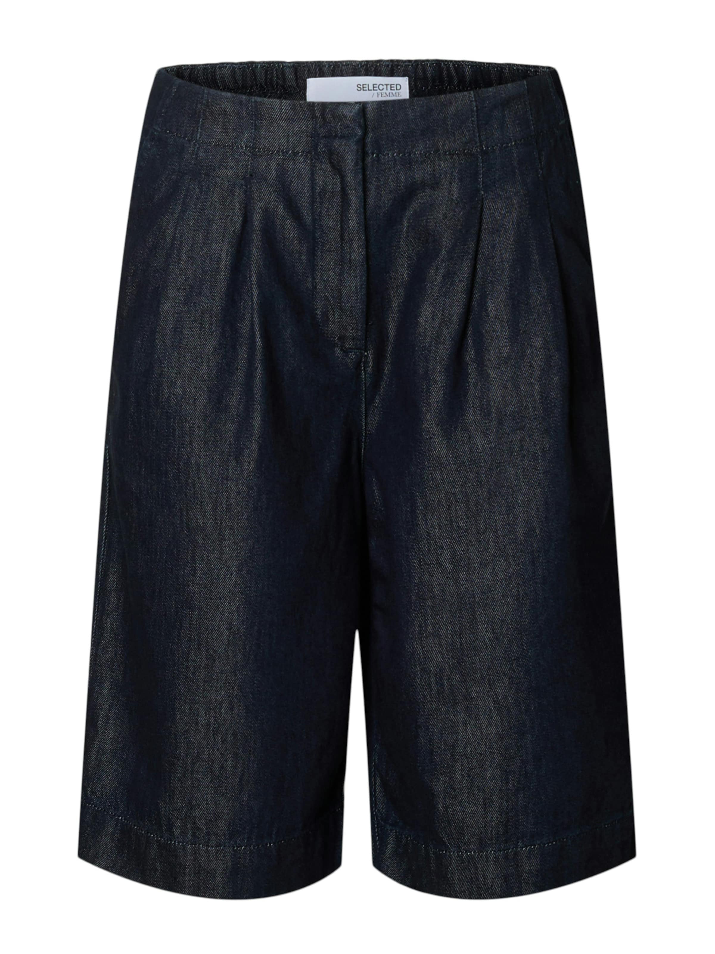 SELECTED Wide leg Τζιν πλισέ 'SLFVela' σε μπλε: μπροστά