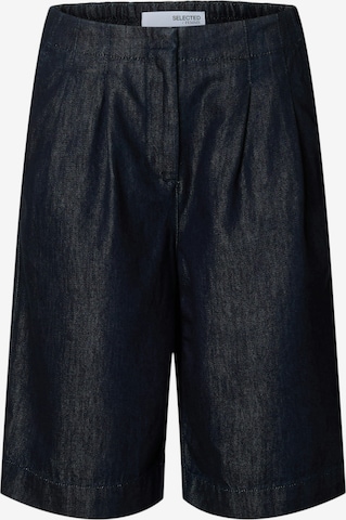 mėlyna SELECTED Plačios klešnės Džinsai su kantu 'SLFVela': priekis