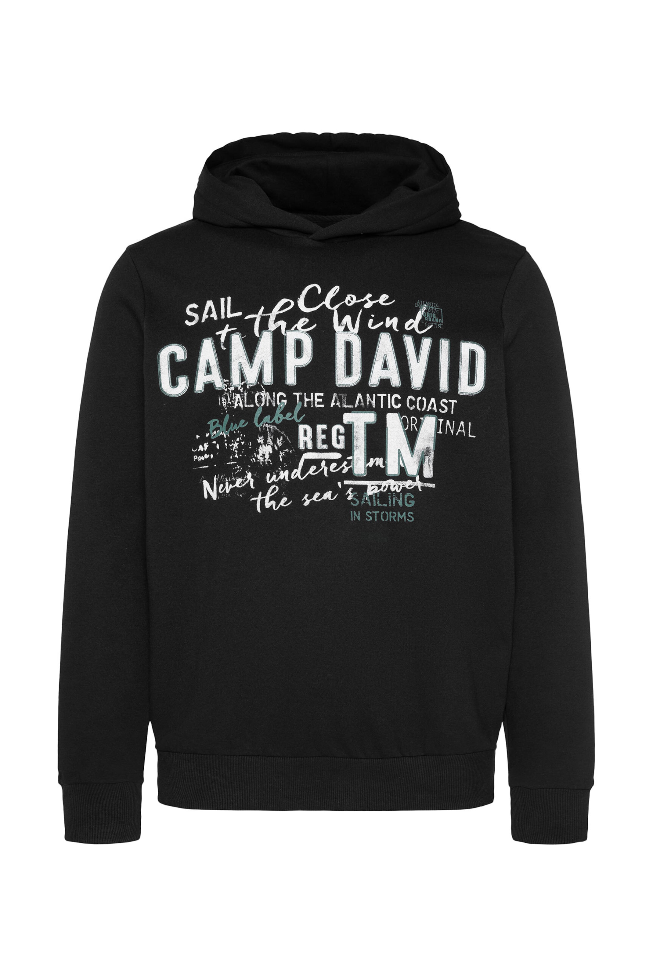 CAMP DAVID Sweatshirt in Black, Item view