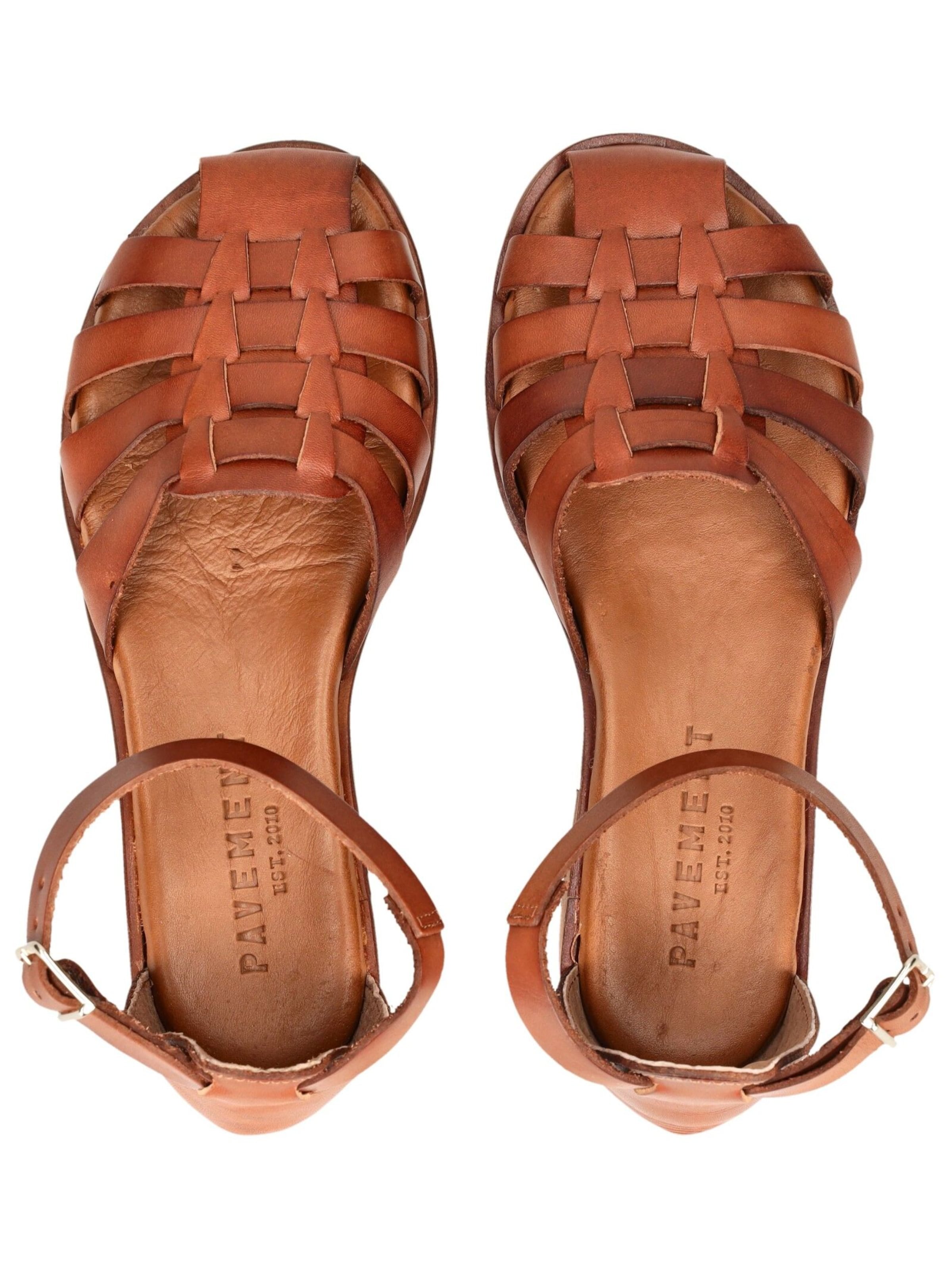PAVEMENT Strap sandal 'Oprah' in Brown