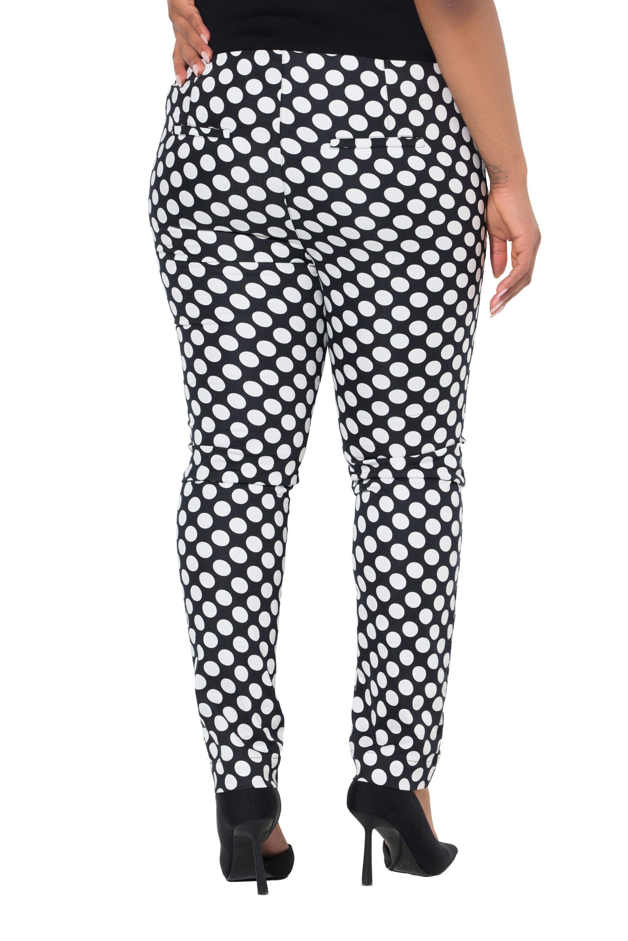 Ulla Popken Slimfit Broek in Zwart
