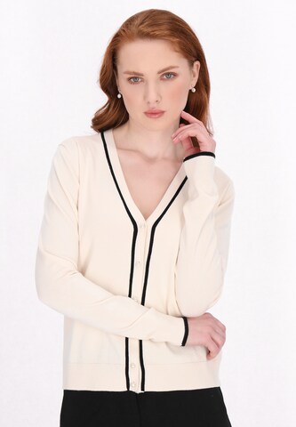 DreiMaster Klassik - Casaco de malha 'Classic Look' em bege: frente