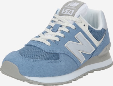 Sneaker bassa '574' di new balance in blu: frontale