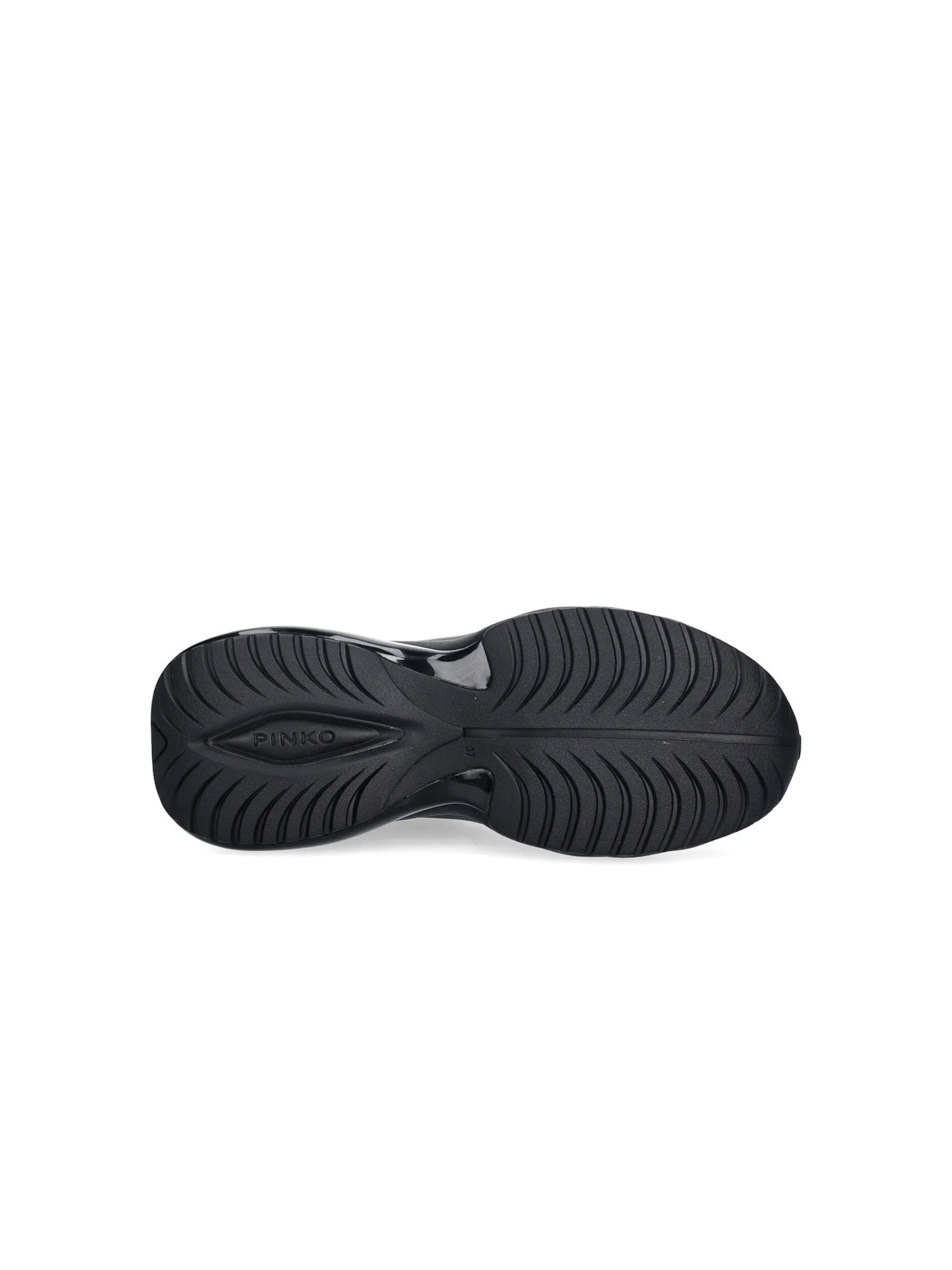 PINKO Sneaker low 'Ariel 33 - Sneaker Calf Leather/Net/Cow Suede'‌ in Schwarz