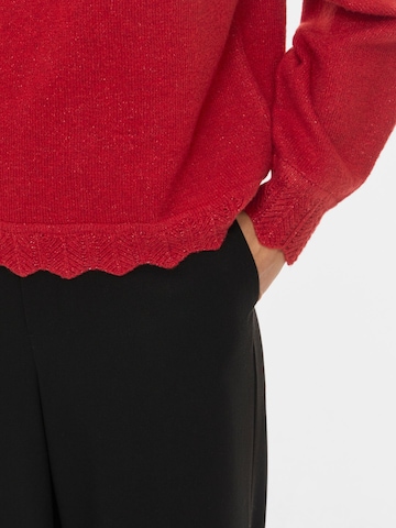 VILA Sweater 'VINIKOLINA' in Red