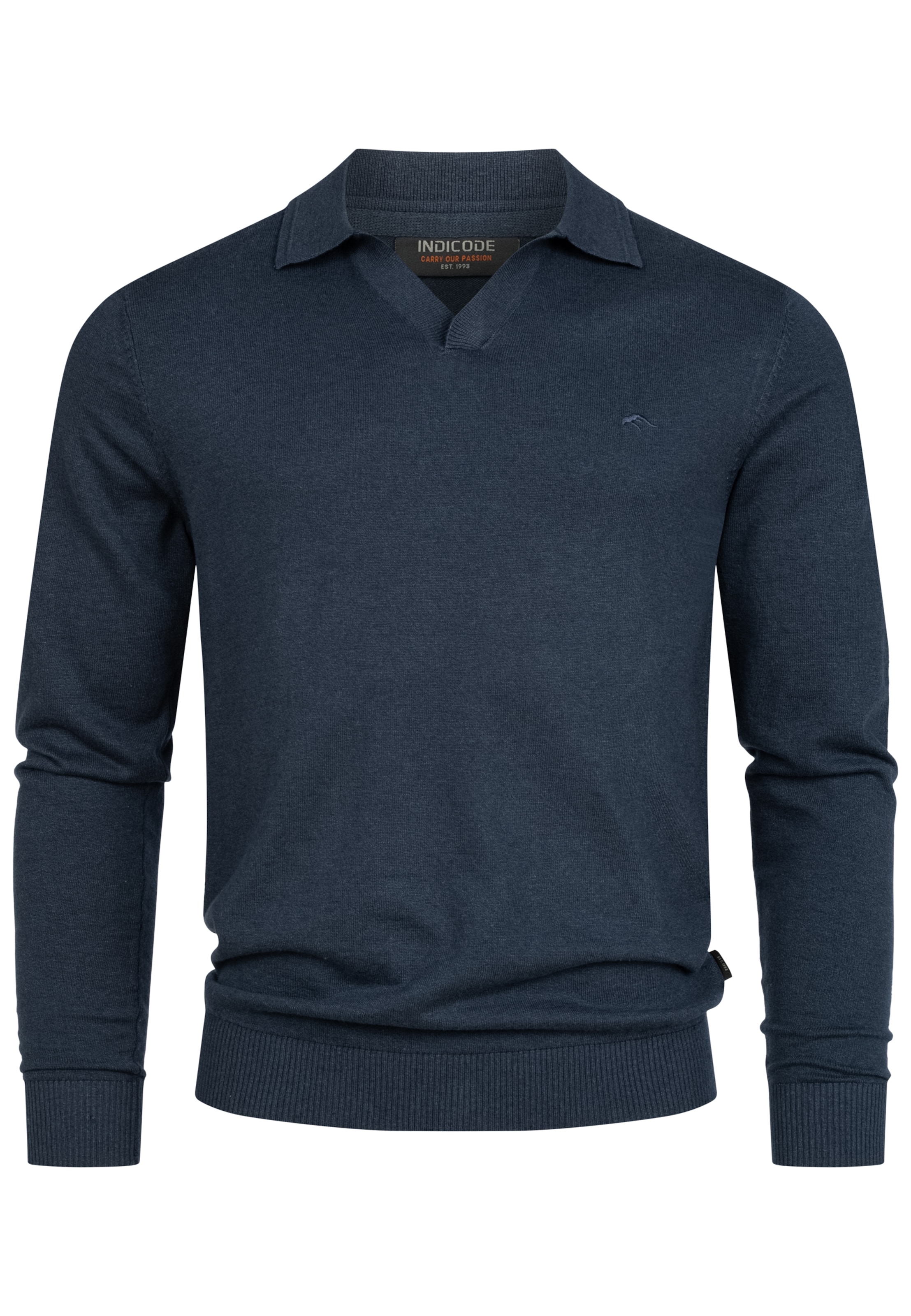 INDICODE JEANS Pullover 'Hagen' in Blau: Vorderseite