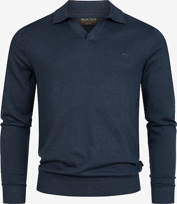 INDICODE JEANS Pullover 'Hagen' in Blau: Vorderseite