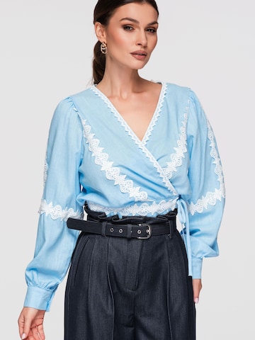 Bluză de la Ombre pe albastru: față