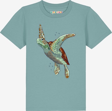 T-Shirt 'Schildkröte Watercolor' watabout.kids en bleu : devant