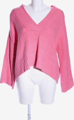 H&M V-Ausschnitt-Pullover XS in Pink: predná strana