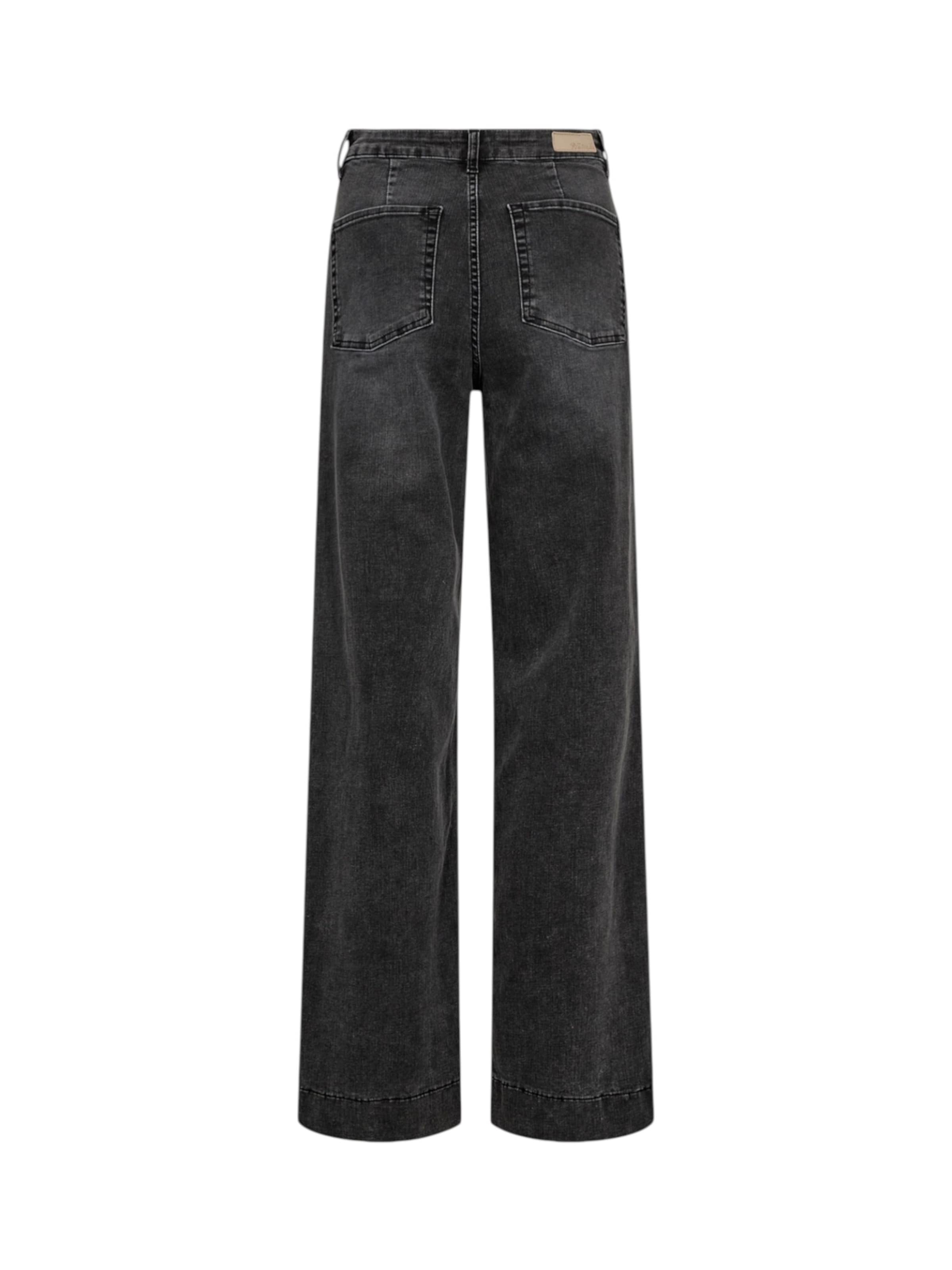 NÜMPH - Perna larga Calças de ganga 'NUPARIS HR WIDE JEANS ' em preto