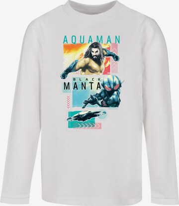 ABSOLUTE CULT Shirt 'Aquaman - Character Tiles' in Weiß: predná strana