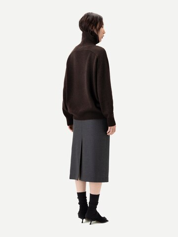 GOBI Cashmere Trui 'Unisex High-Neck Cashmere Sweater' in Bruin