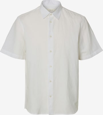 Chemise 'SLHCLAY' SELECTED en blanc : devant